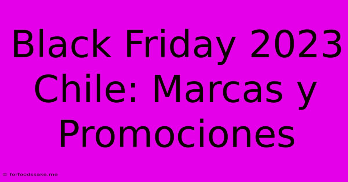 Black Friday 2023 Chile: Marcas Y Promociones