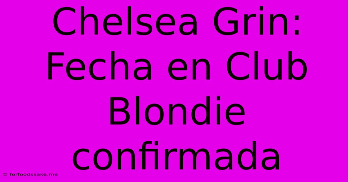 Chelsea Grin: Fecha En Club Blondie Confirmada