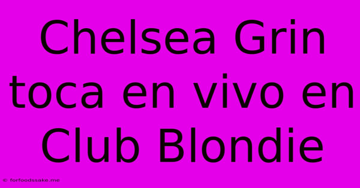 Chelsea Grin Toca En Vivo En Club Blondie