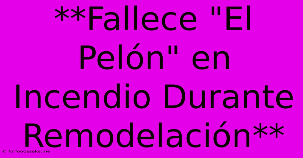 **Fallece 